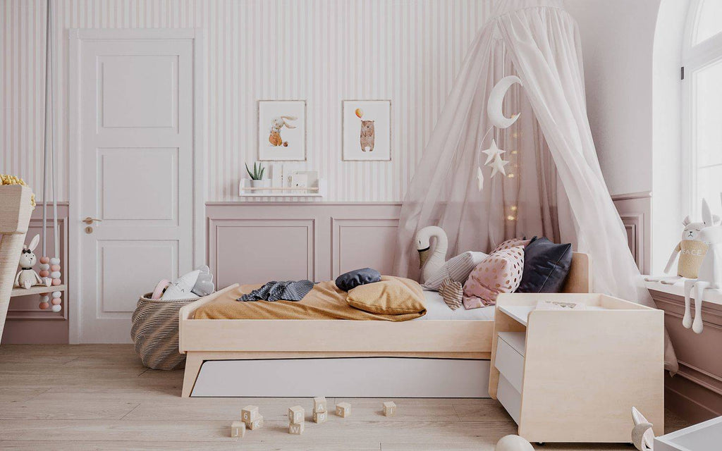 Cozy Leni - SO SIXTY Kinderbett 90 x 200 | Weiß & Birke - Betten & Bettgestelle