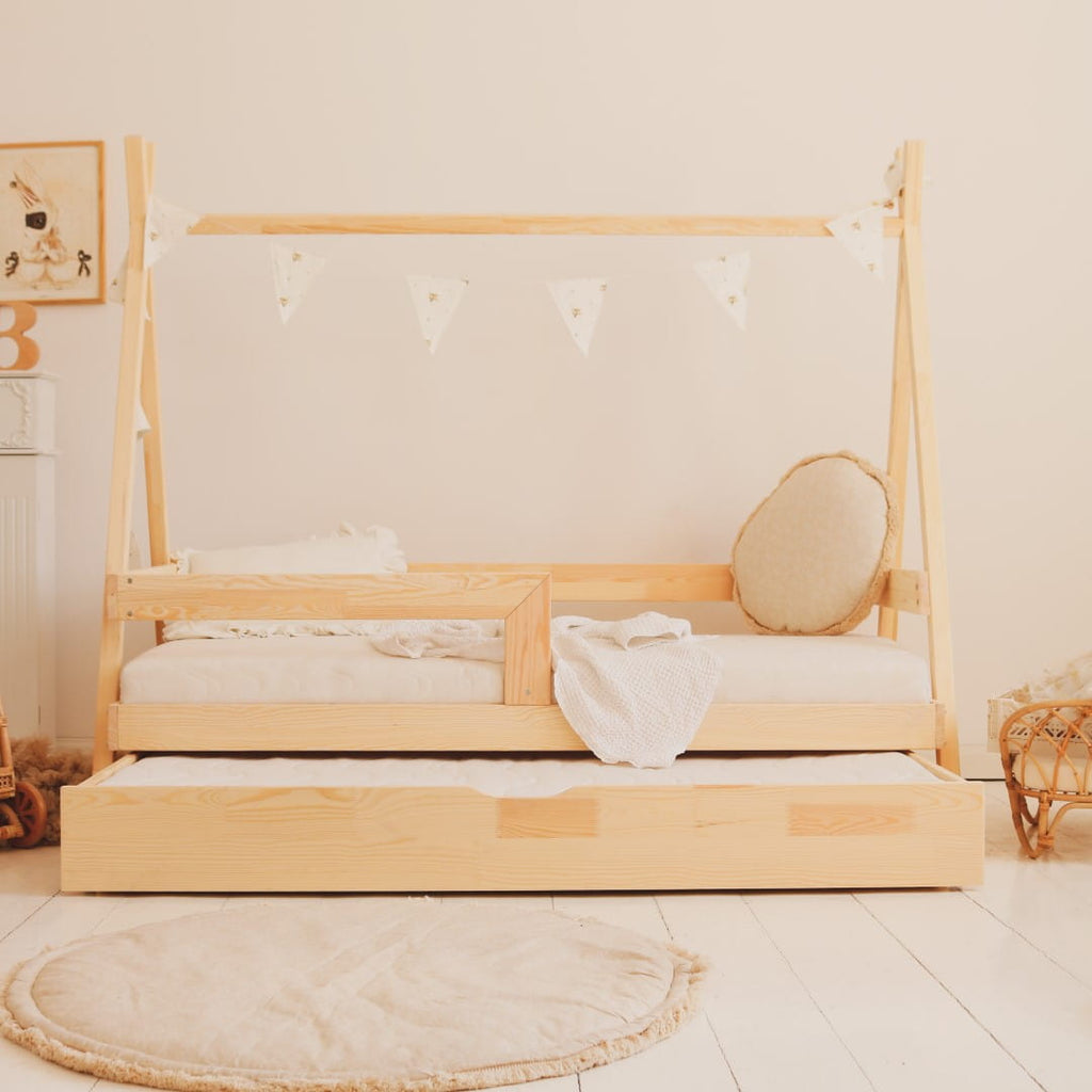 Cozy Leni - Tipi-Bett TABEA mit Schublade - im gemütlichen skandinavischen Stil - Betten & Bettgestelle