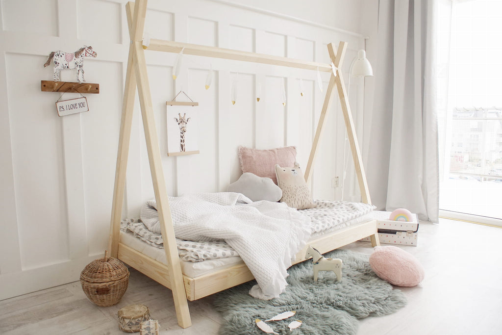 Cozy Leni - Tipi-Bett THEO - im gemütlichen skandinavischen Stil - Betten & Bettgestelle